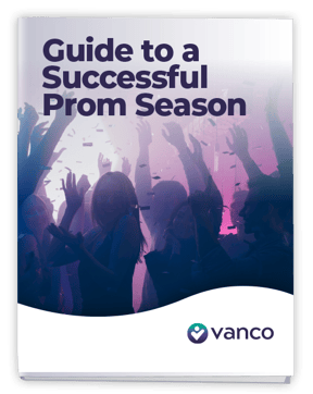 Cover: "Guide to a Successful Prom Season" with people celebrating at a party.