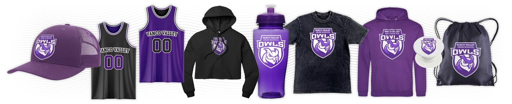 various school spirit wear item examples