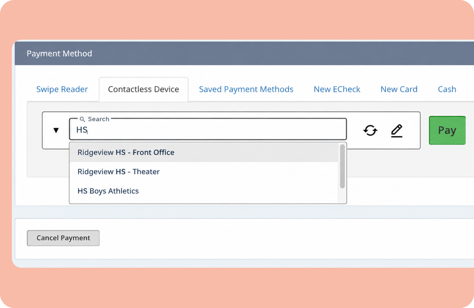 Card readers can now be named and searched