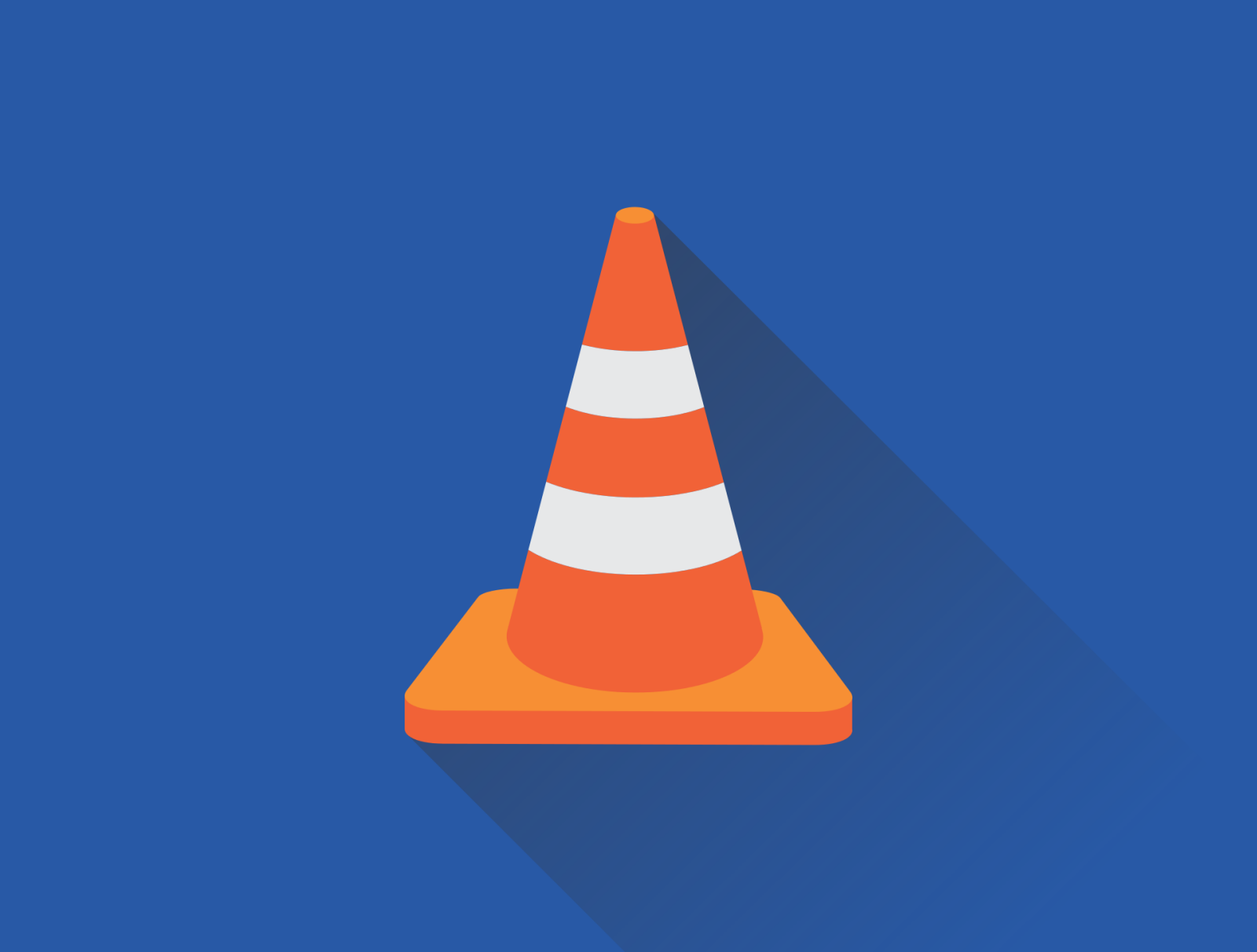 Illustration of an orange traffic cone