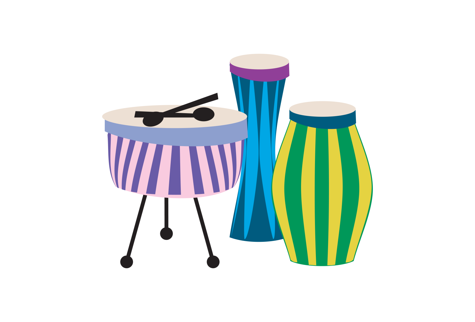 Illustration of drums
