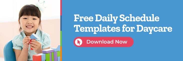 Daycare daily schedule CTA