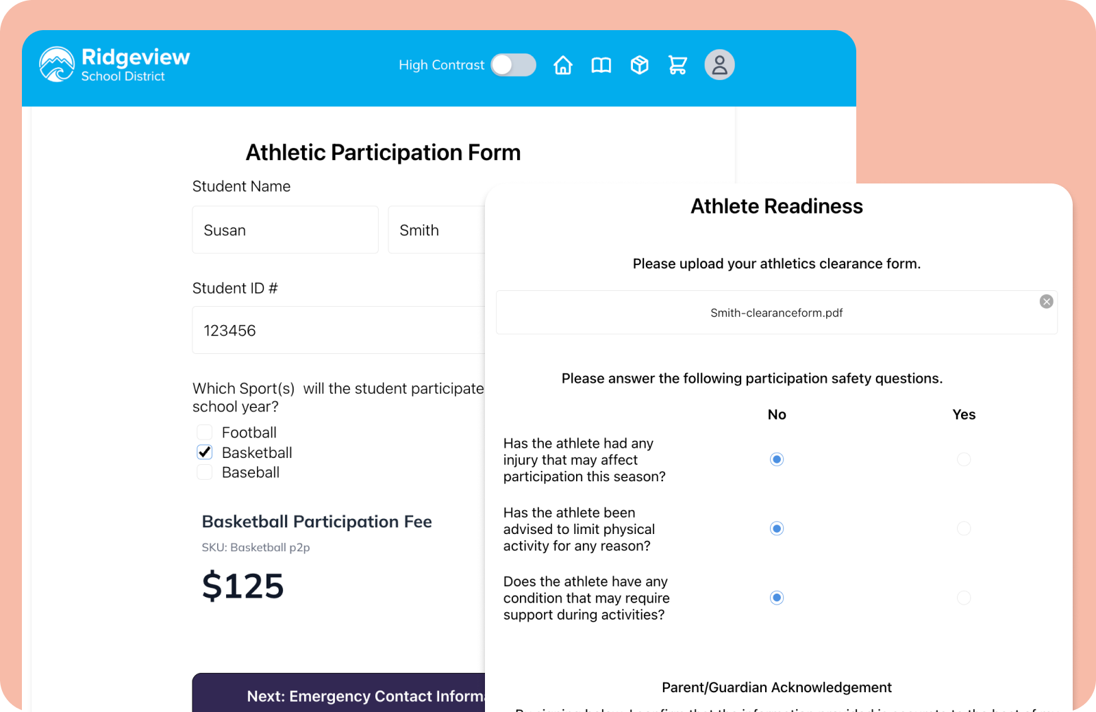 Expanded RevTrak Forms access
