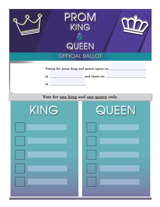 Prom Voting Slips Templates-1